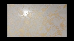 Декоративная штукатурка Гротто на золотом из обычной шпатлёвки.