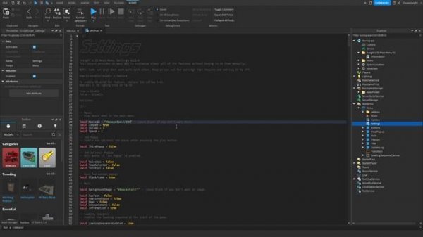 3D Main Menu V1 // Full Showcase // Roblox Studio