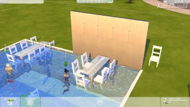 Sims 4 Tutorial: Furniture in Pools | Base Game | Kate Emerald смотреть онлайн