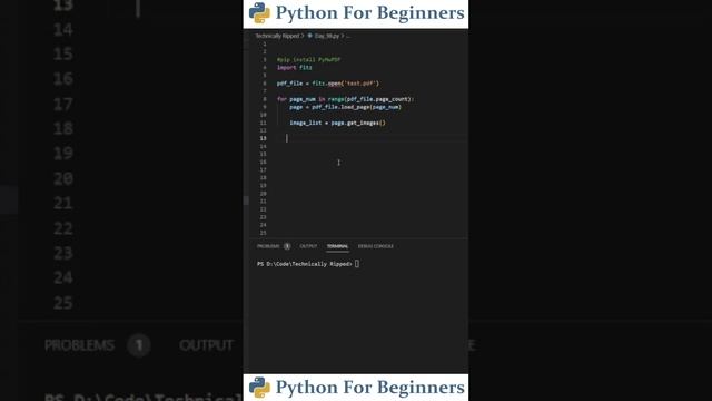 Extract & Save Images From A PDF | Python For Beginners смотреть онлайн