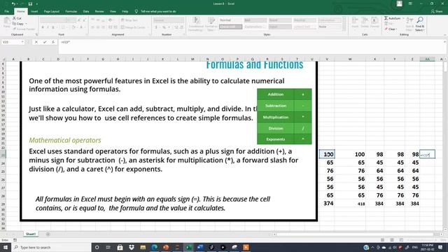 What are formulas and functions in MS Excel? basic Introduction. смотреть онлайн