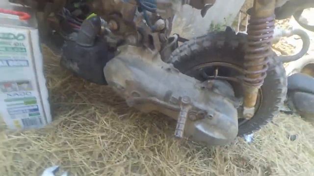 Тюнинг Ямаха Джог (Mazafaka) Кроссовая резина на скутер и газомаслянный амортизатор! смотреть онлайн