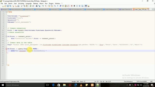 How to Implement Insert data from MySQL using PHP (Amharic) смотреть онлайн