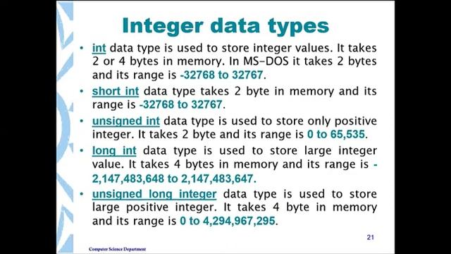 What is data type || integer || float || character in C++, Urdu/Hindi смотреть онлайн