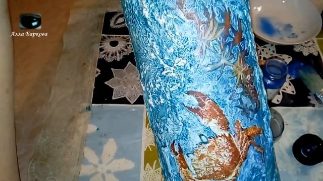 DIY ДЕКОР БУТЫЛКИ В МОРСКОМ СТИЛЕ