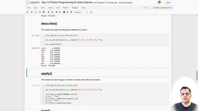 Python Programming Day-14 | Pandas | Series | Data | Data Science смотреть онлайн