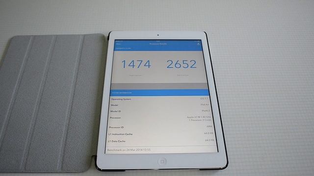iPad Air 64bit Geekbench Test смотреть онлайн