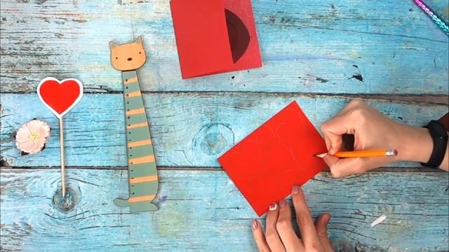 Поп ап открытка с сердечками смотреть онлайн