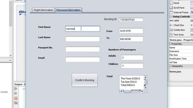 Java Air Booking System смотреть онлайн