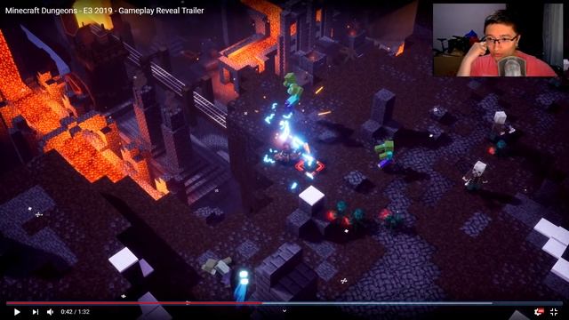 MINECRAFT DUNGEONS (Майнкрафт подземелья) разбор трейлера смотреть онлайн