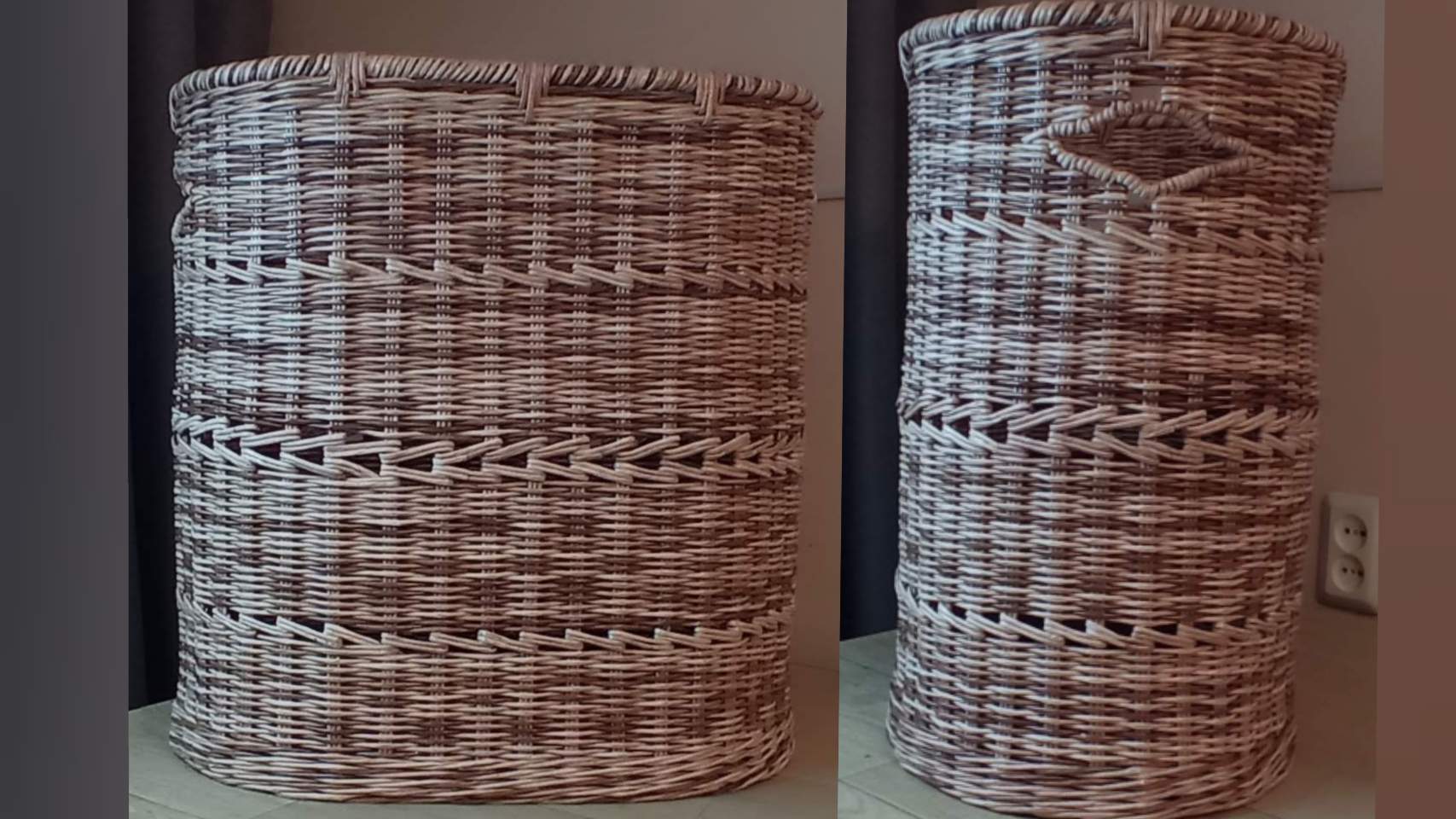 МК. Большой овальный короб из бумажной лозы. #114 смотреть онлайн