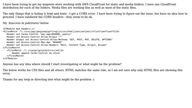 Magento: CORS error - HTML and fonts not working properly with CloudFront CDN (2 Solutions!!) смотреть онлайн