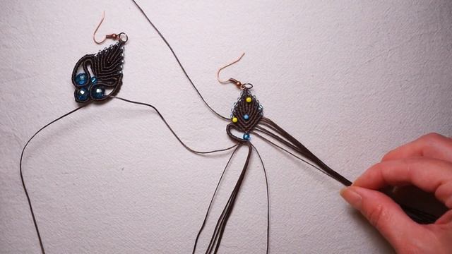 How to make macrame earrings: DIY macrame earrings with crystals [EASY DESIGN] смотреть онлайн