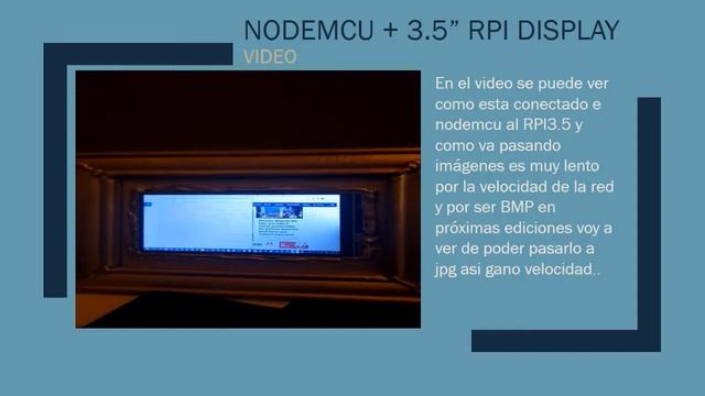 Nodemcu + TFT RPI 3.5" + Websocket + SPIFFS смотреть онлайн