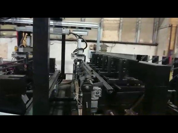 Линия для производства двух стяжек строительных лесов одновременно