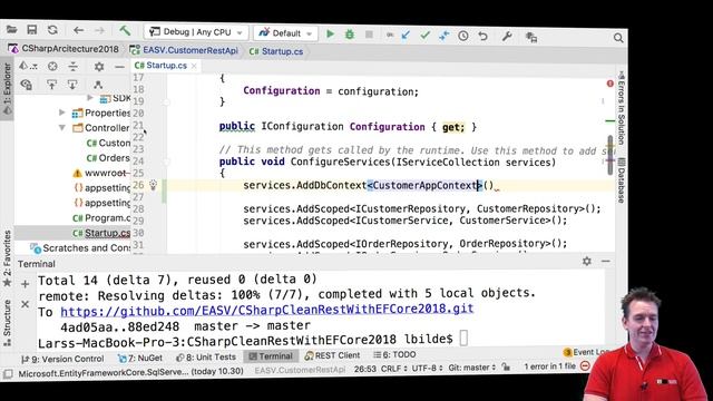 C# Clean Arch Entity Framework Core 2018 | S4P10 | Adding Context and Data project in Startup смотреть онлайн