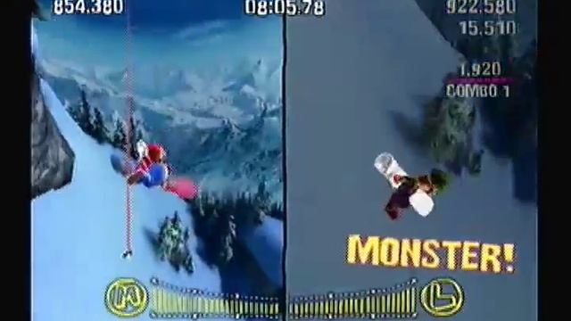 SSX On Tour - Mario Bros. Game-play