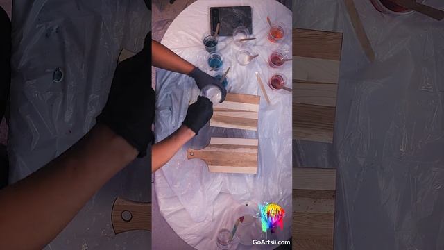 Crazy metallic orange and blue!#Epoxy #ArtCommunity смотреть онлайн