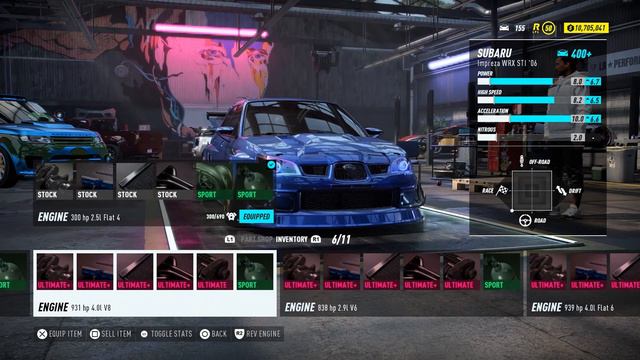Subaru Impreza WRX STI '06 - All Maxed out Engines Stats+Sound | Need for Speed Heat смотреть онлайн