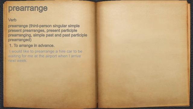 What does prearrange mean? смотреть онлайн