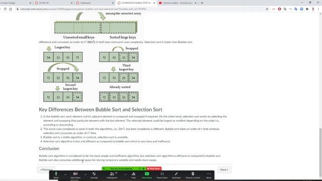 C++ PROGRAMMING, sorting algorithm comparison between Bubble sort and selection sort смотреть онлайн