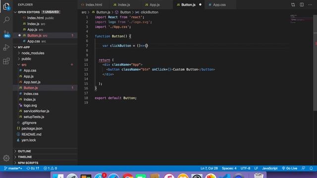 Learn React JS | Event Handling And Button Clicks смотреть онлайн