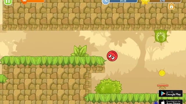 Red Bounce Ball 5 (All Levels 3 Stars) смотреть онлайн