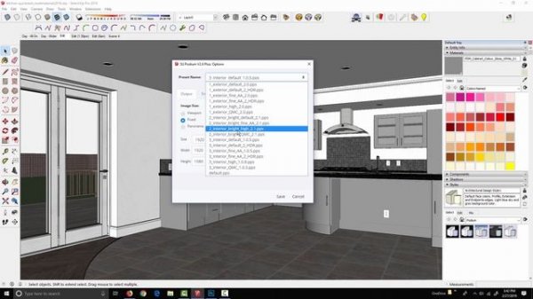 SU Podium V2.6 for SketchUp - Basic render setup