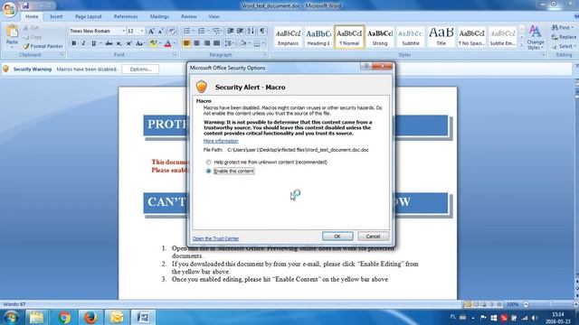 Opening infected .doc file смотреть онлайн