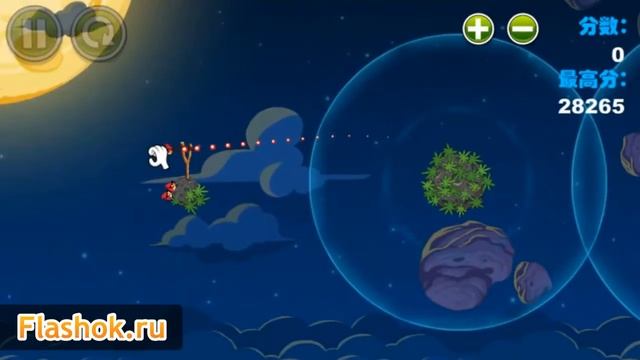 Flashok ru онлайн игра Angry Birds Space Видео обзор флеш игры Злые Птицы в Космосе смотреть онлайн