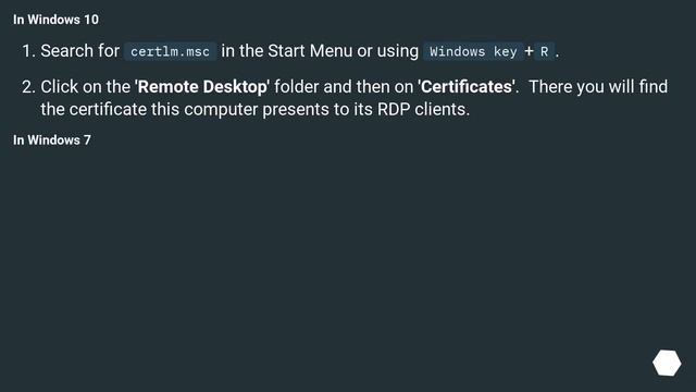 Where is my RDP server certificate stored? смотреть онлайн