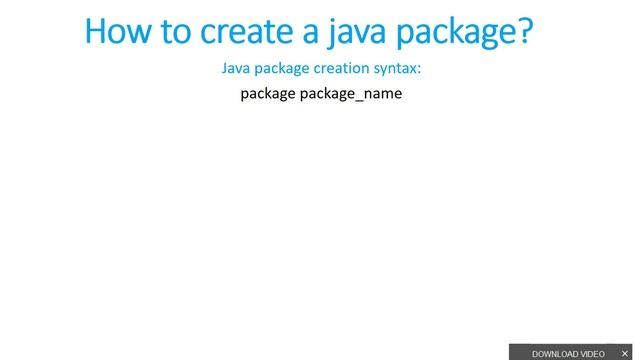 3 Java package creation смотреть онлайн