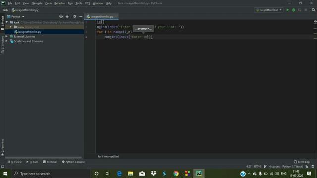 How to take INPUT in a list and find LARGEST number from that list in PYTHON programming language смотреть онлайн