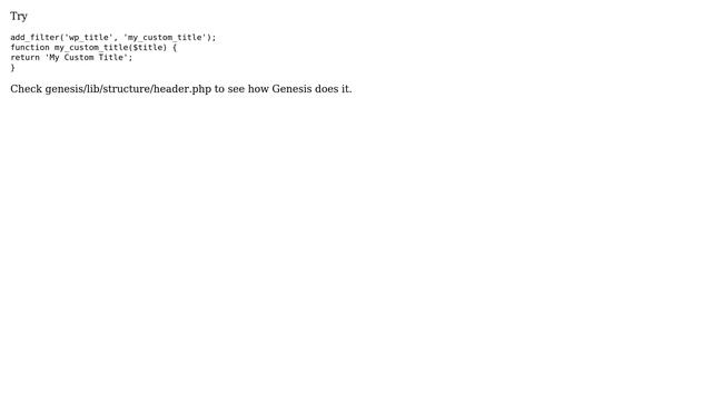 Wordpress: Change Genesis ＜title＞ Tag from Page Template (3 Solutions!!) смотреть онлайн