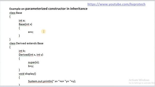 CONSTRUCTORS IN JAVA INHERITANCE WITH EXAMPLE смотреть онлайн