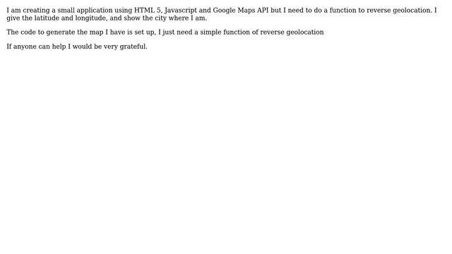 Simple function to get city name with Google Maps geocoder reverse смотреть онлайн