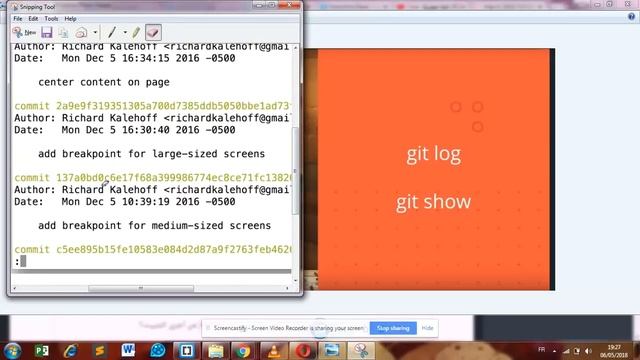 عرض تاريخ وحالات التثبيت في المستودع (git log وgit show) смотреть онлайн