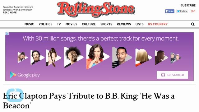 Eric Clapton Pays Tribute to B.B. King смотреть онлайн