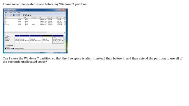 Extend Windows 7 partition to use free space before it (2 Solutions!!) смотреть онлайн