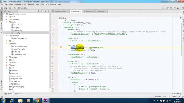 Yii2 Framework Авторизация через БД смотреть онлайн