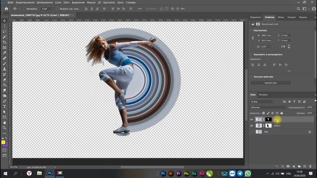 Эффект Pixel Stretch как сделать | Эффект фотошоп смотреть онлайн