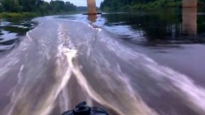 Глиссирование вдвоем на 5 л.с. Аква 3200СК и HDX 5 2 тактный r-series  река Кильмезь