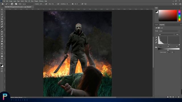 I created a Horrible FRIDAY 13th ? Artwork in Photoshop | Speed Art смотреть онлайн