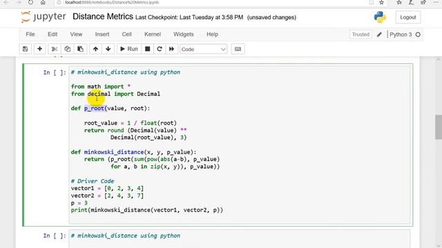 Tutorial 40 Part IV: Nine Distance Measure in Machine Learning using Python смотреть онлайн