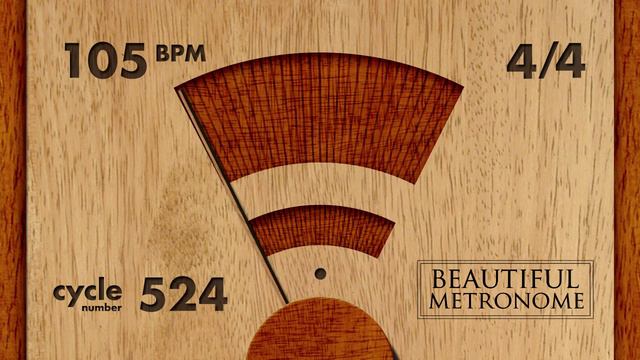105 BPM 4/4 Wood Metronome HD смотреть онлайн