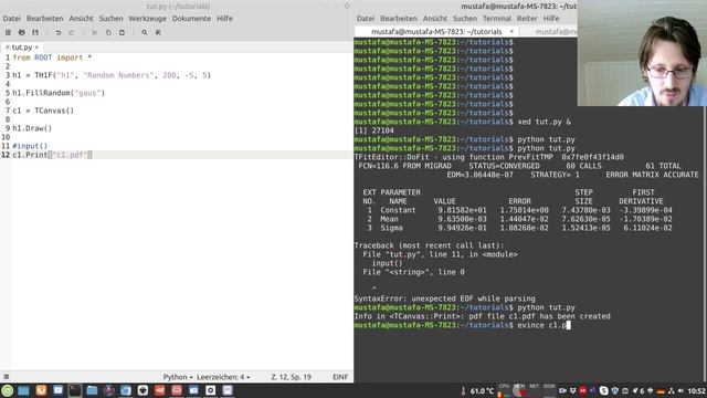 CERN ROOT Tutorial 28: Using ROOT in Python with PyROOT смотреть онлайн