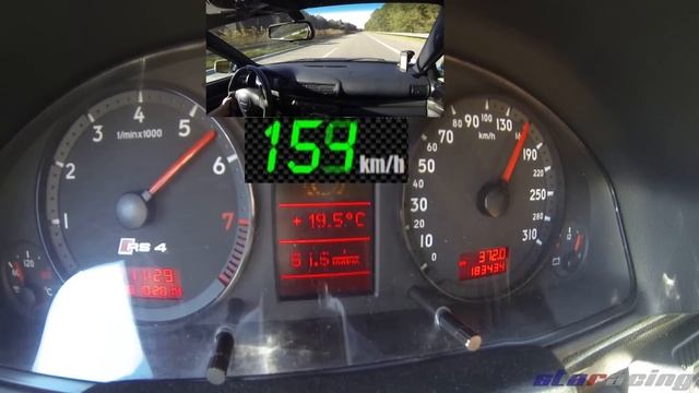 AUDI RS4 B5 100-200 & 100-250 Vmax 281kph 10hz GPS смотреть онлайн