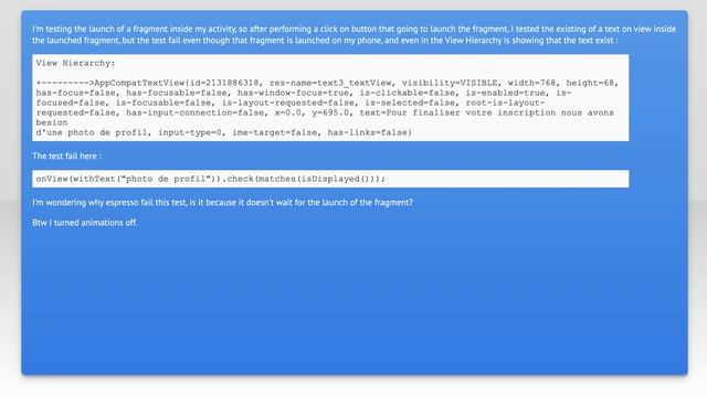 Android: Espresso, No views in hierarchy found matching смотреть онлайн