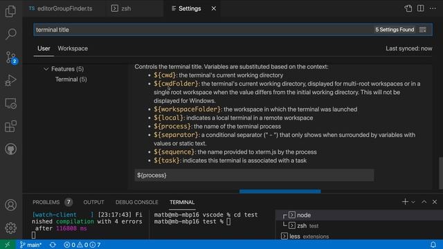 VS Code tips — Configuring the terminal's title смотреть онлайн