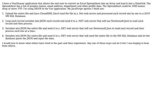 How can I pass a large amount of data from a JavaScript client to the web server in bulk? смотреть онлайн